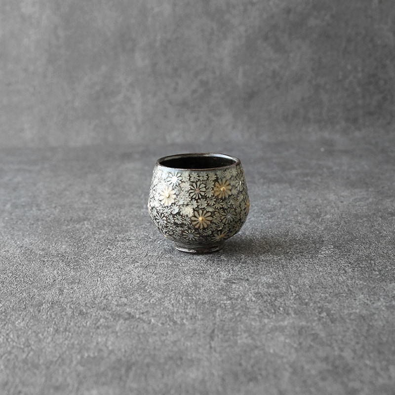 原稔　金彩黒三島鉢 原稔｜金彩三島 黒 小さなカップ | 趣佳[syuca.jp] オンラインショップ
