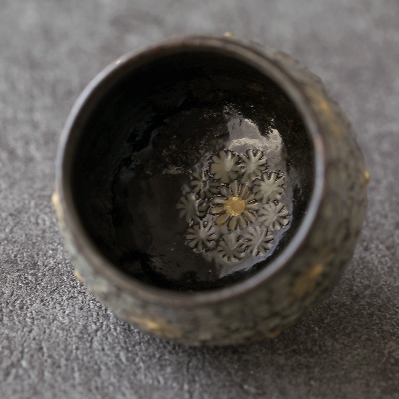 原稔　金彩黒三島鉢 原稔｜金彩三島 黒 小さなカップ | 趣佳[syuca.jp] オンラインショップ