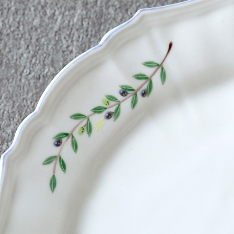 阿部慎太朗｜花形リム皿7寸 オリーブ | 趣佳[syuca.jp] オンライン