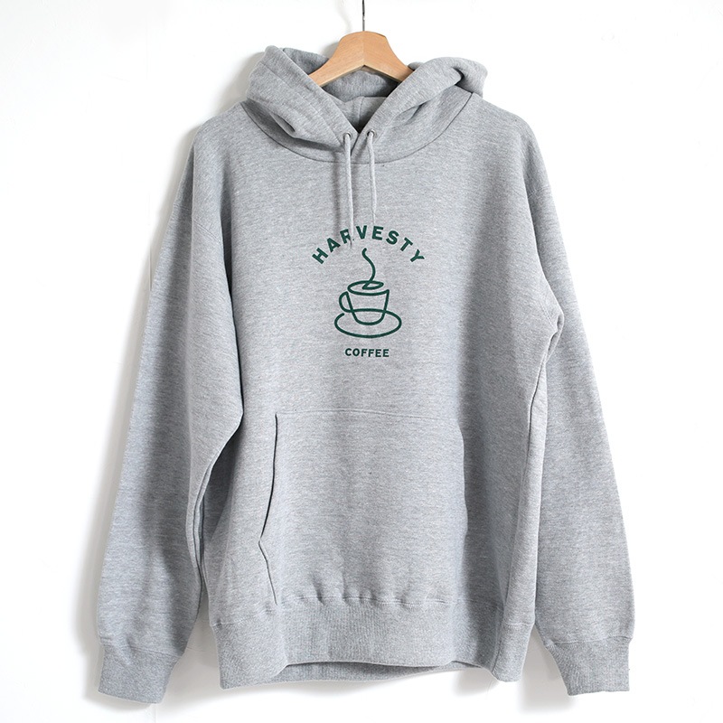 HARVESTYSHOP SWEAT HOODIE COFFEE GRAY
