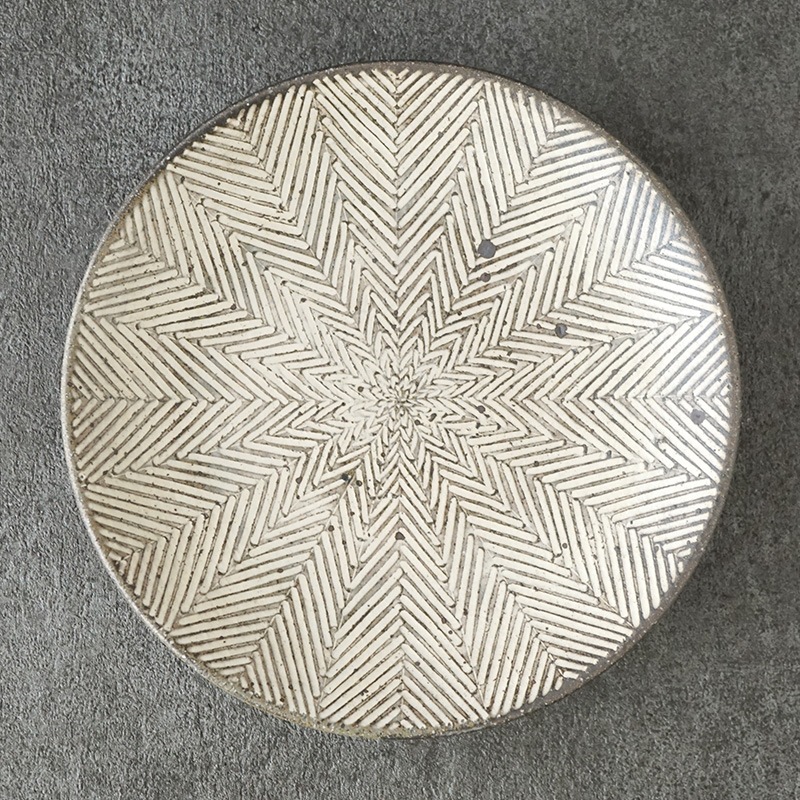 池田大介　ヘリンボーン7寸皿 池田大介 ヘリンボーン 七寸皿