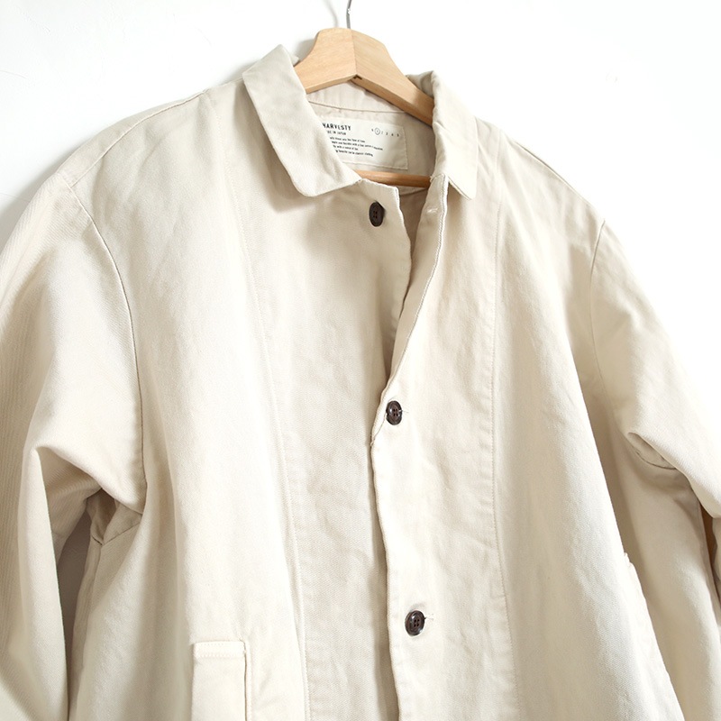 HARVESTY｜チノオーバーハーフコート IVORY | 趣佳[syuca.jp