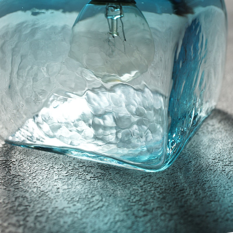 予約注文】安土草多｜ペンダントライト [E17] 角瓶 青透き被せ | 趣佳