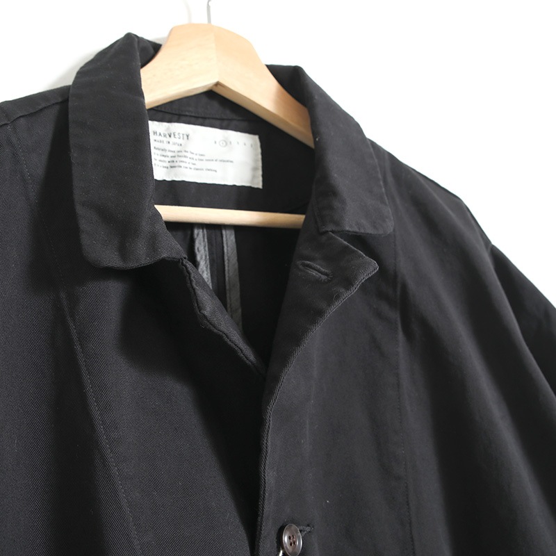 HARVESTY｜チノオーバーハーフコート BLACK | 趣佳[syuca.jp
