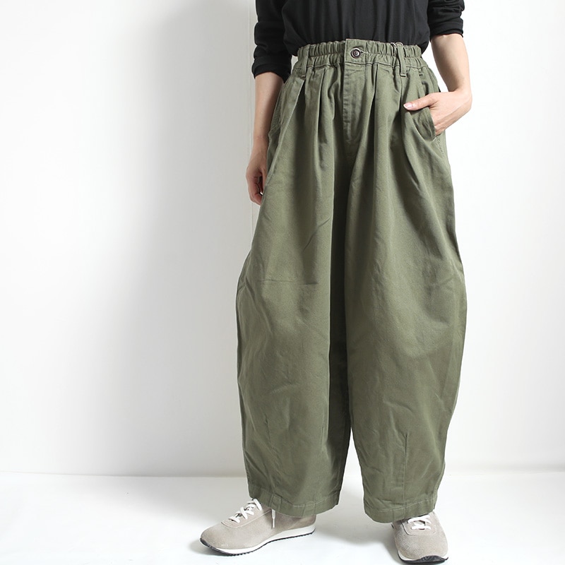 HARVESTY｜チノ サーカスパンツ MILITARY GREEN | 趣佳[syuca.jp