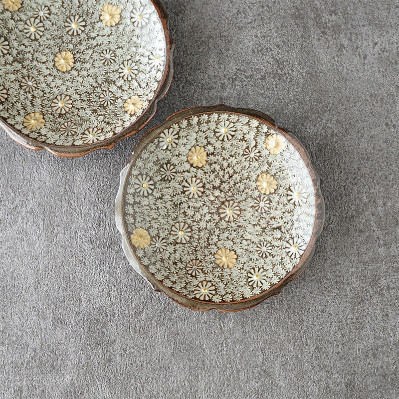 原稔｜金彩三島 黒 リム小皿 | 趣佳[syuca.jp] オンラインショップ