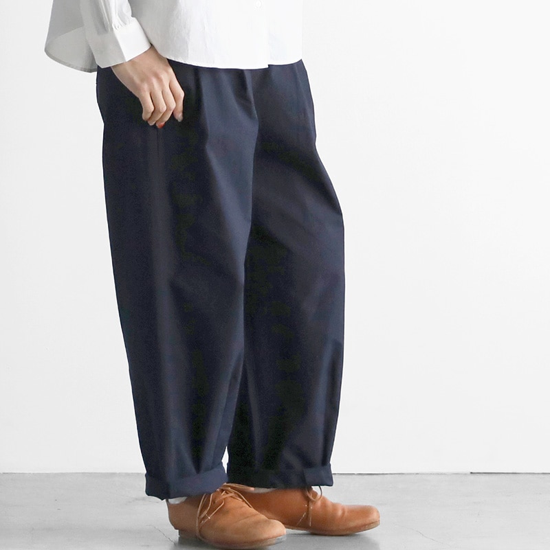 HUIS 504 バフクロス ワイドパンツ（ネイビー）【ユニセックス】新品 コードレーンワイドパンツ（ネイビー）【ユニセックス】504を