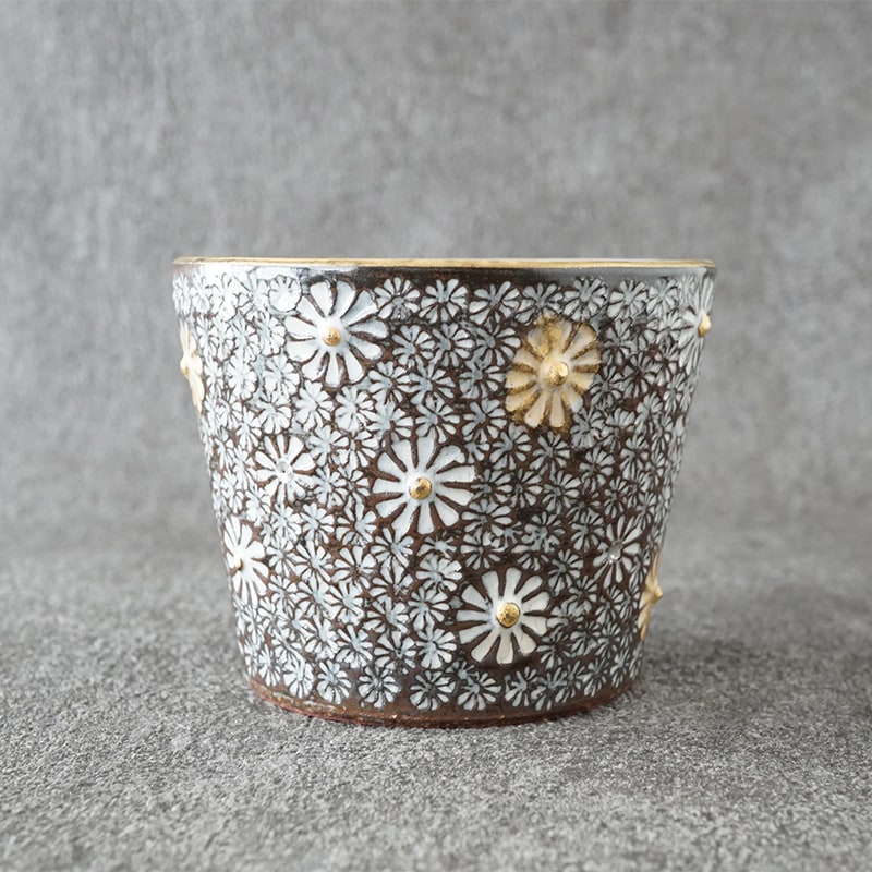 ◾️平安樋口一星作　彩色魚藻文大鉢共箱付き 絵変わり蕎麦猪口5個組 | 肥前赤絵窯元 鷹巣