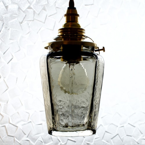 安土草多｜ペンダントライト [E17] 八角瓶 墨透き被せ | 趣佳[syuca.jp