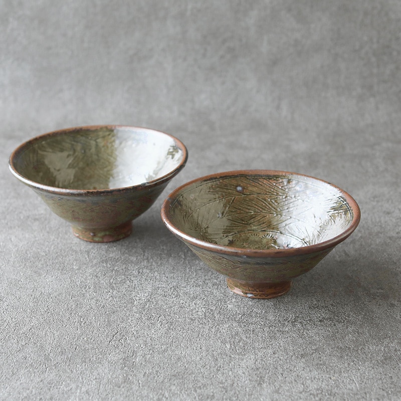 平岡仁｜灰釉彫文碗 | 趣佳[syuca.jp] オンラインショップ（通信販売）