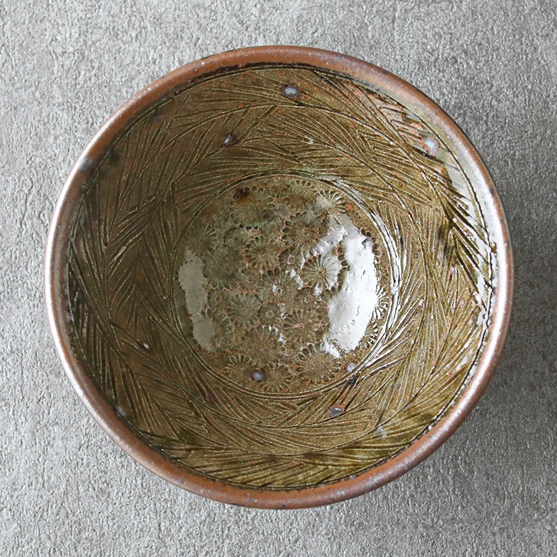 平岡仁｜灰釉彫文碗 | 趣佳[syuca.jp] オンラインショップ（通信販売）