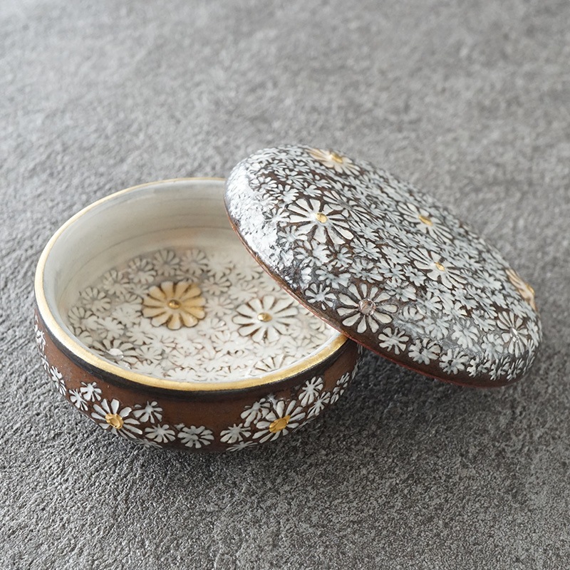 原稔｜金彩三島 掛分 小さな蓋物 | 趣佳[syuca.jp] オンラインショップ