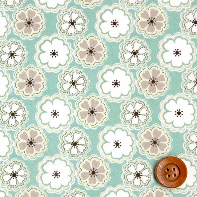 【サンドウ限定復刻色】リバティプリント タナローン（Toria　トリア）ライトグリーン【03-3633156・YE】