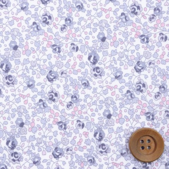 【サンドウオリジナルカラー】リバティプリント タナローン（Eloise エロイーズ）イブニンググレー【05-3635272・J22B】