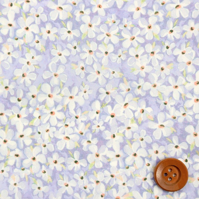 【サンドウオリジナルカラー】リバティ・ファブリックス タナローン（Petal Wish ペタル・ウィッシュ）りんどう【20-36301105・J21B】