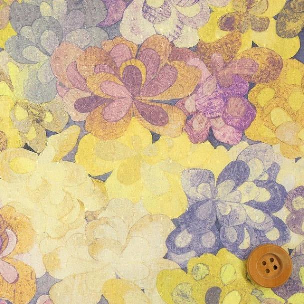 【サンドウオリジナルカラー】リバティ・ファブリックス タナローン（Emerald Bay エメラルド・ベイ）ジャスミンイエロー【15-3635258・J17A】