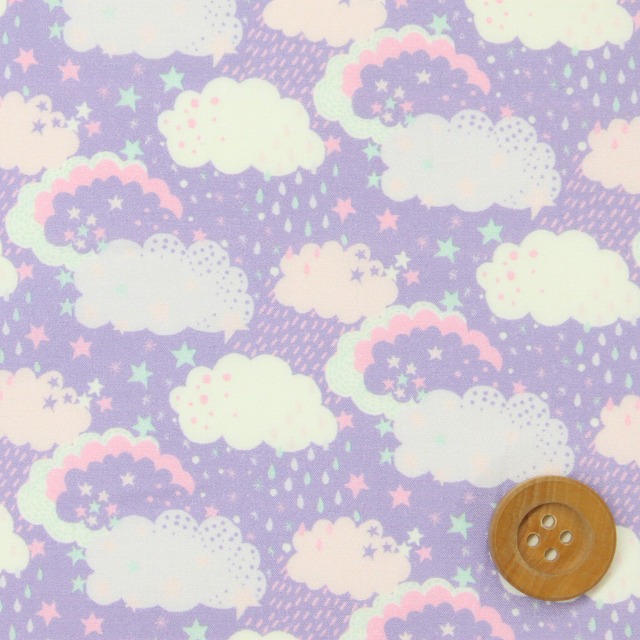 【サンドウオリジナルカラー】リバティ・ファブリックス タナローン（Hiding ハイディング）フラッフィーパープル【17-36371100・J16A】