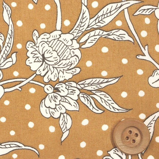 【サンドウオリジナルカラー】リバティプリント タナローン（Malory マロリー）キャラメル【91-5491108・J23B】