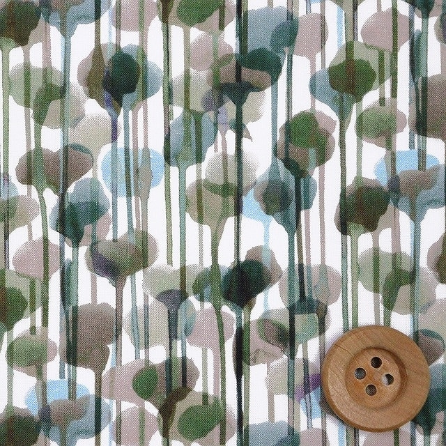 リバティプリント タナローン（ZACHARY ザッカリー）スモーキーグリーン【23-3633123・23BT】