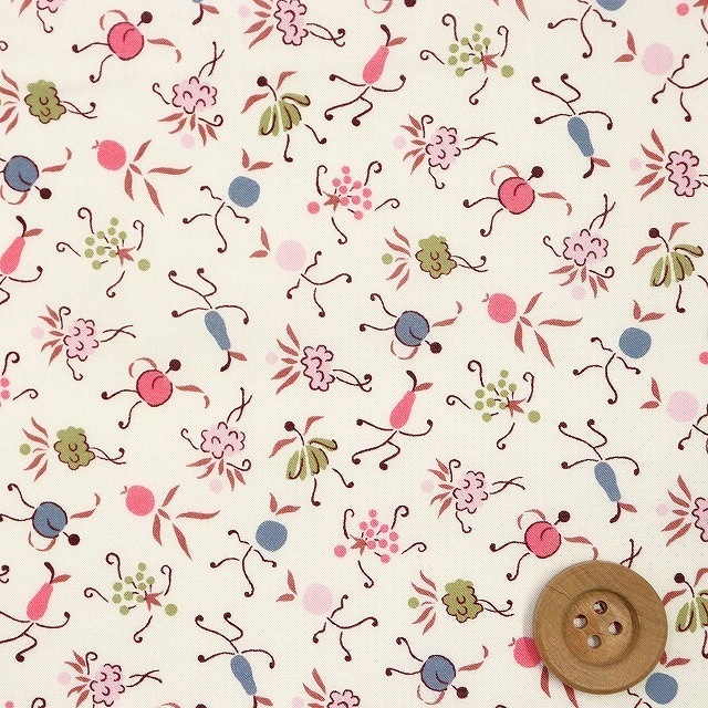 リバティプリント タナローン（Josephine's Melody ジョセフィーンズ・メロディ）ピンク＆スモーキーブルー【22-1222110・P22C】