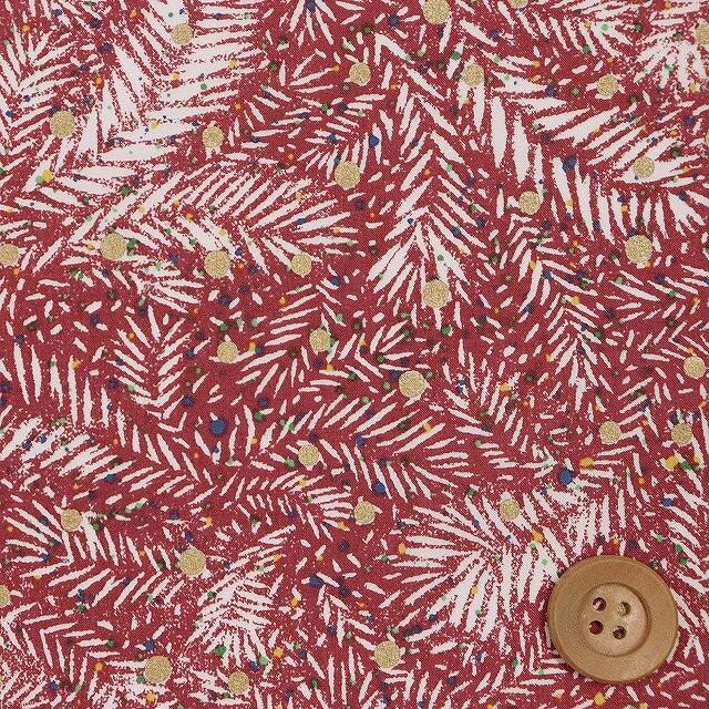【セール対象商品】リバティプリント タナローン（Elizabeth Polka エリザベス・ポルカ）ダークレッド（ラメ【DC31688・J21A】