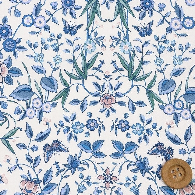 【セール対象商品】リバティプリント タナローン（Tapestry タペストリー）ブルー【21-3631204・21BT】