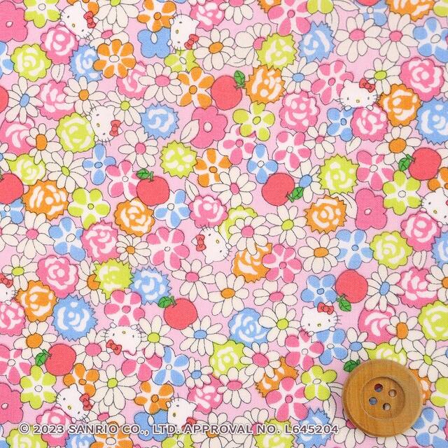 ハローキティ×リバティ・ファブリックス タナローン（Apple Picking アップル・ピッキング）ピンク【DC33497・J24A】