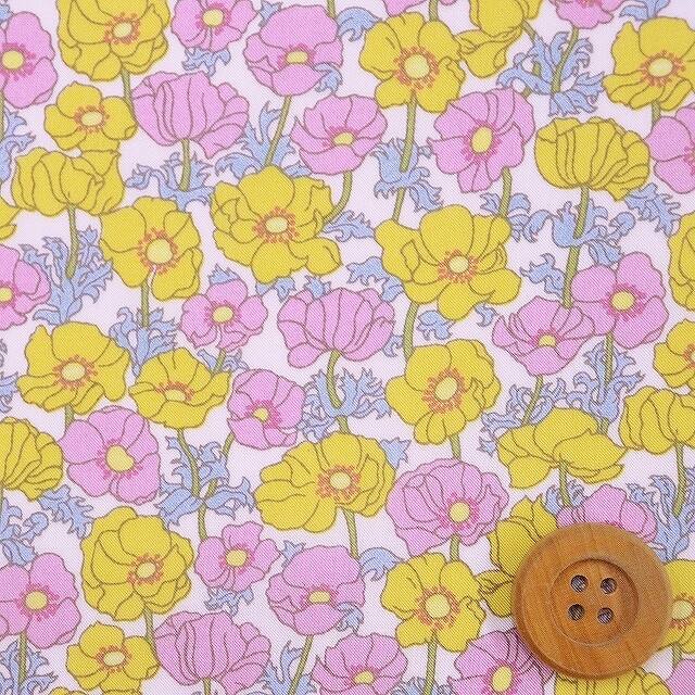 【セール対象商品】リバティプリント タナローン(Charmian シャーミアン)イエロー【24-3634117・24BU】