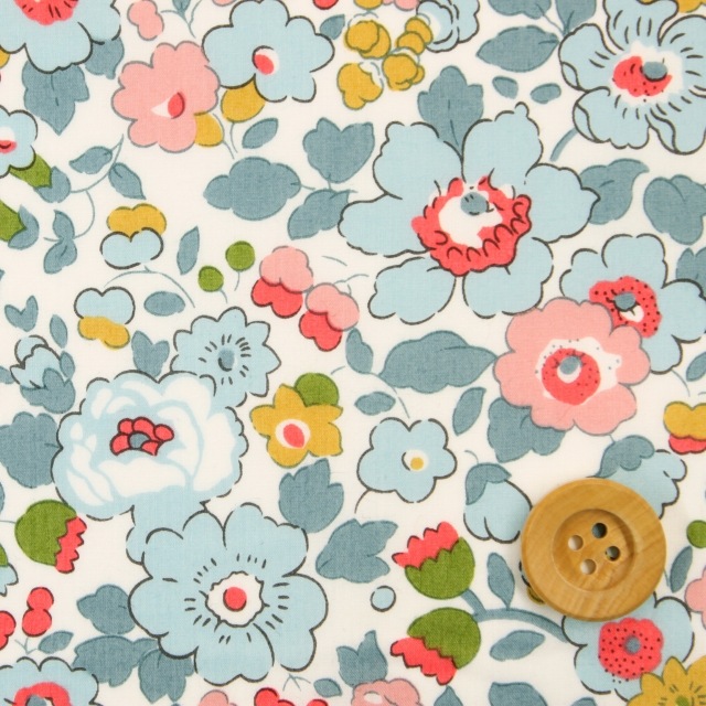 リバティプリント タナローン（Besty ベッツィ）ブルーグレー【3332019