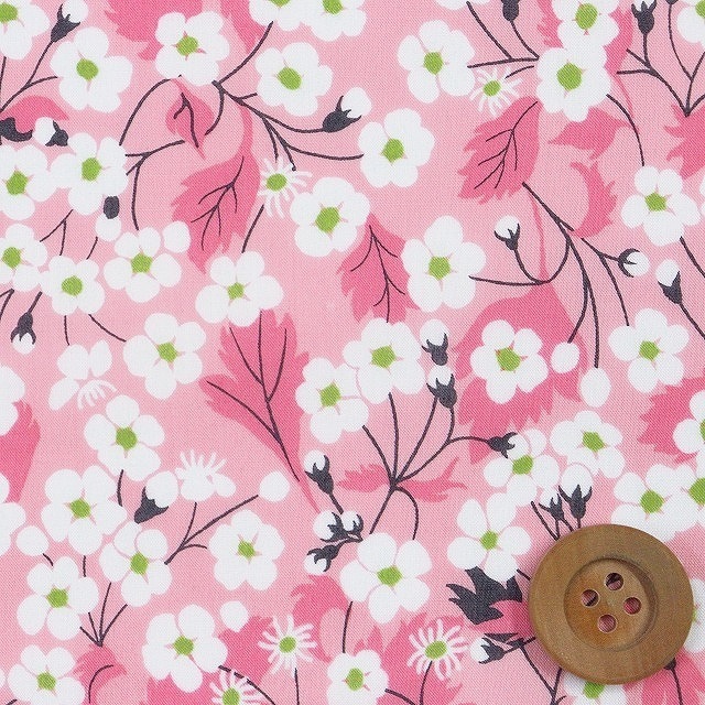 リバティプリント タナローン（Mitsi ミッツィ）ピンク【3638287・YE