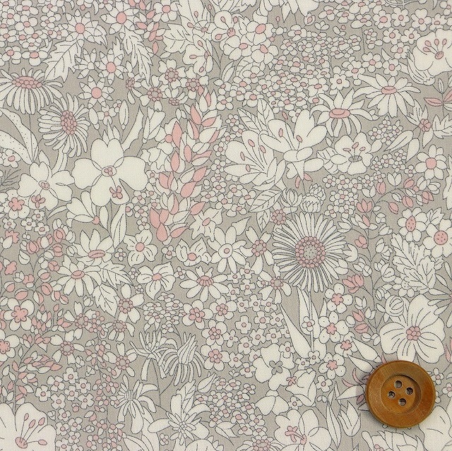 リバティプリント タナローン（Patrick Gordon パトリック・ゴードン）ライトグレー【3801160・VE】