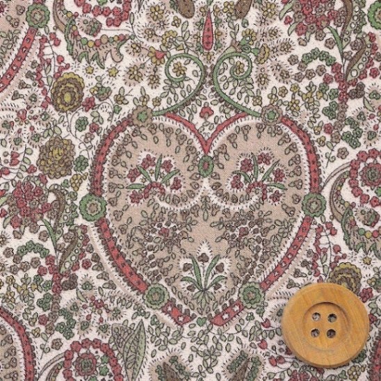 リバティプリント タナローン（Kitty Grace キティ・グレース）ベージュ/ラメ【3631030G・J23B】