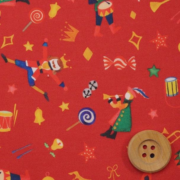 リバティプリント タナローン（Tumbling Toys タンブリング・トイズ）レッド【36368405・DT】