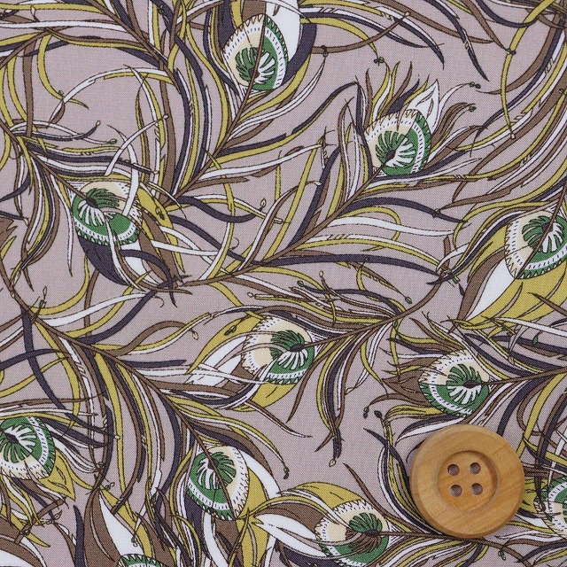 リバティプリント タナローン（Feather Breeze フェザー・ブリーズ）グレー【DC31025・J20C】