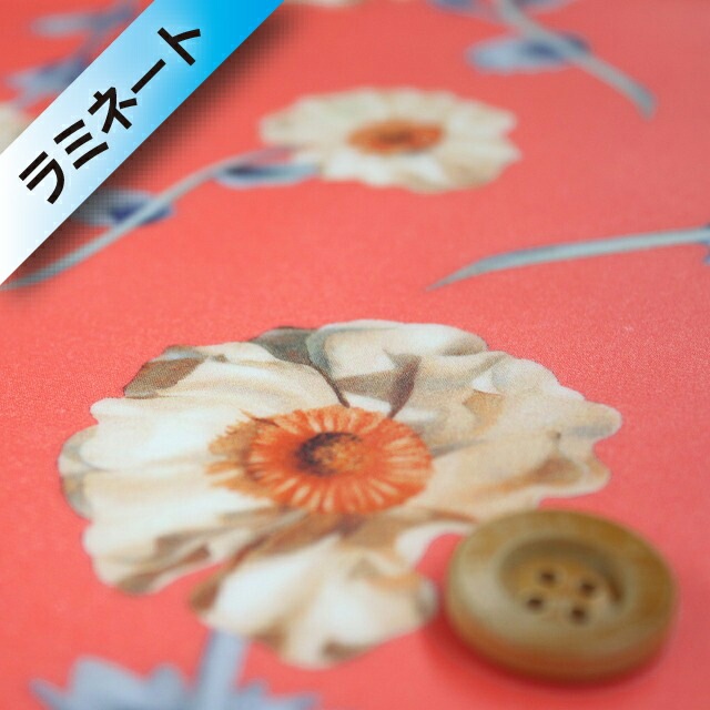 リバティ・ファブリックス タナローン【ラミネート加工】（Melody Medium メロディ・ミディアム）レッドピンク【18-2348154・S18A】