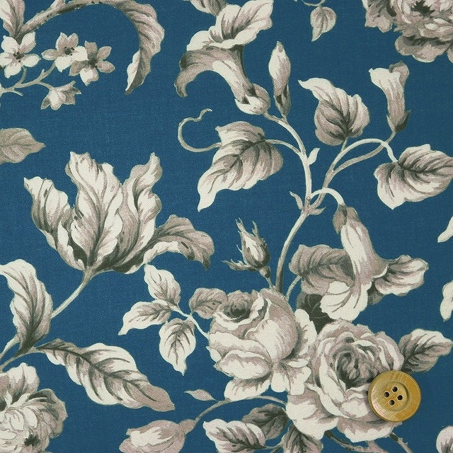 【セール対象商品】リバティプリント タナローン（Graceful グレースフル）ネイビー【18-3638233・18AT】