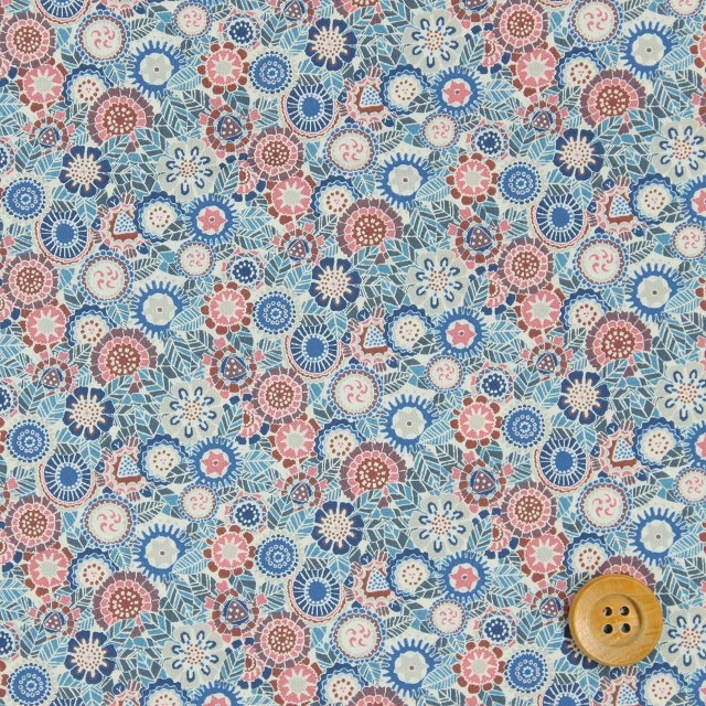 リバティ・ファブリックス タナローン（Sun Gleam サン・グリーム）ブルー【18-3638254・18AT】