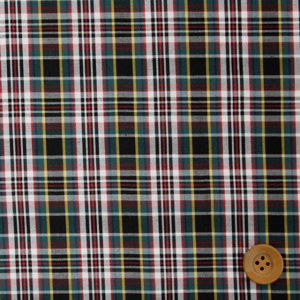 リバティ・ファブリックス【先染タナローンチェック】（Tartan Check タータン・チェック）ホワイト＆レッド 【3265100・1】