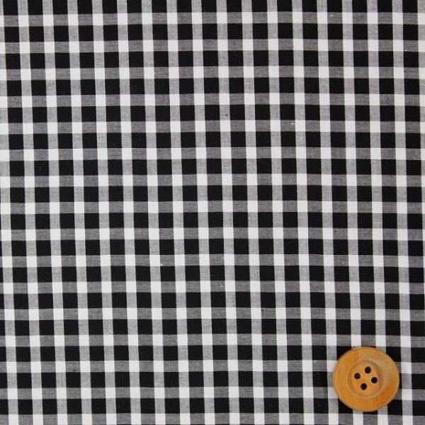 リバティ・ファブリックス【先染タナローンチェック】（Gingham Check ギンガム・チェック）黒【3265200・1】