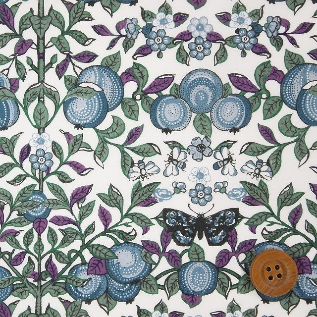 リバティプリント タナローン（Orchard オーチャード）ブルー【3637260