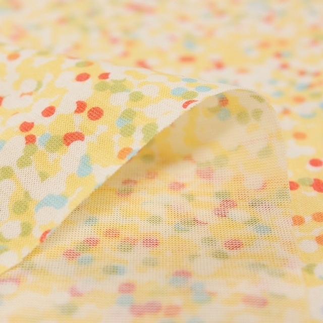 リバティプリント【ジャージ】394（Snug スナッグ）イエロー