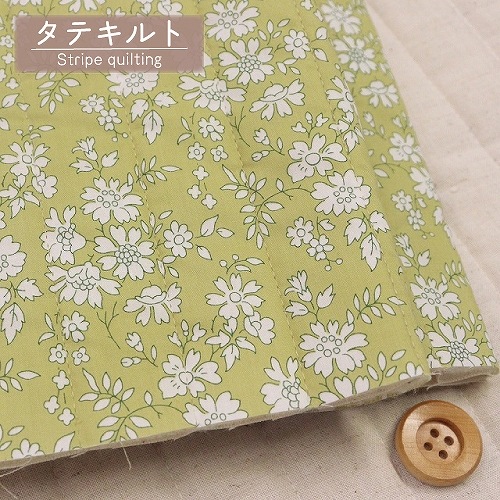 【数量限定販売】リバティプリント タナローン【縦キルト】（Capel カペル）ライトグリーン【3333055・SE】