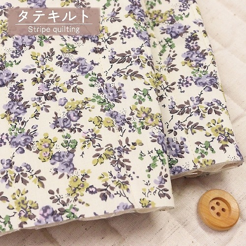 【数量限定販売】リバティプリント タナローン【縦キルト】(Moon moth ムーン・モス)グレー【8883225・ZE/サンドウ限定復刻色】