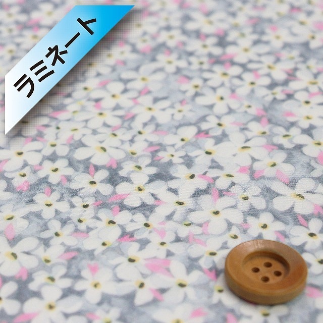 リバティプリント タナローン【ラミネート加工】（Petal Wish ペタル・ウィッシュ）かすみ【20-36301105・J21A】
