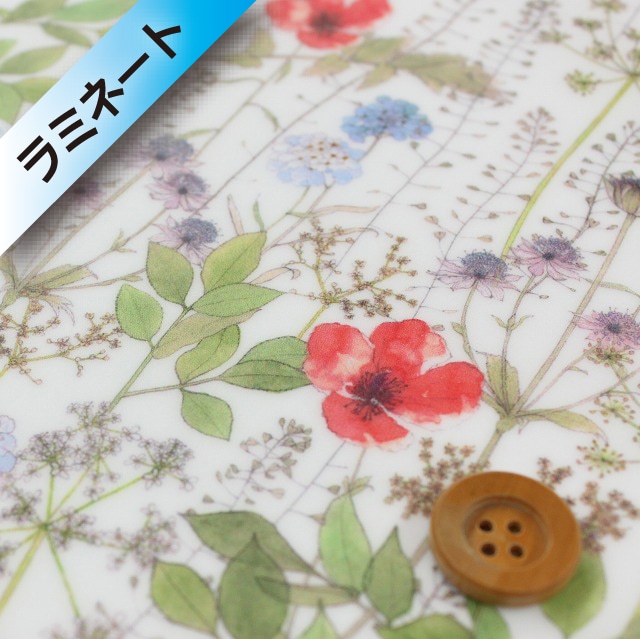【サンドウ限定販売】リバティ・ファブリックス タナローン【ラミネート加工】（Irma イルマSS/縮小版）レッド＆イエロー【3633182・CE】