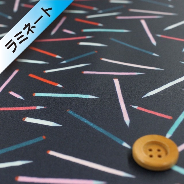 【セール対象商品】リバティプリント タナローン474【ラミネート加工】(Sketch スケッチ)ネイビー&ブルー【16-3636188・16A】