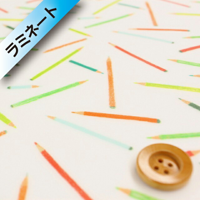 リバティ・ファブリックス タナローン【ラミネート加工】（Sketch スケッチ）オフホワイト＆グリーン【16-3636188・16D】