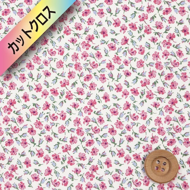 リバティプリント タナローン（Kensington Rose ケンジントン・ローズ）ピンク【21-1611102・J21D】カットクロス