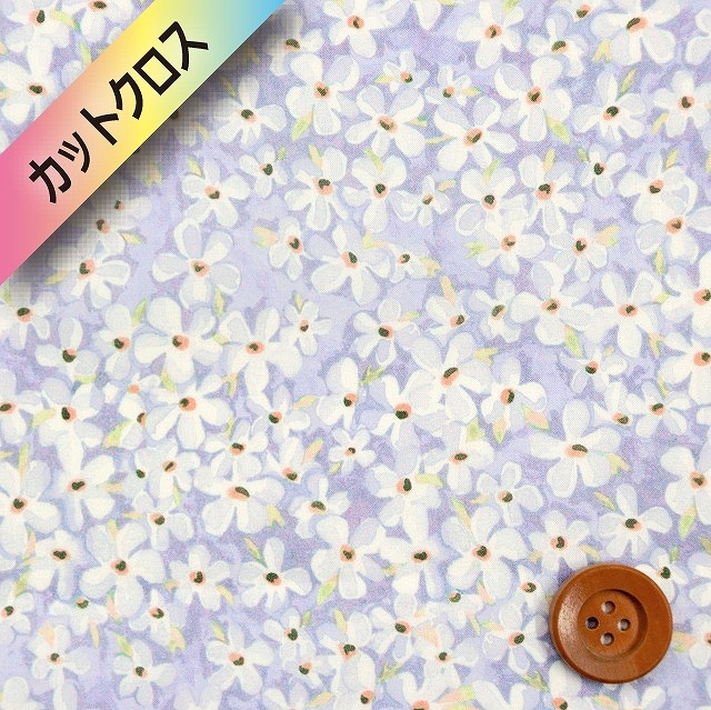 【サンドウオリジナルカラー】リバティプリント タナローン(Petal Wish ペタル・ウィッシュ)りんどう【20-36301105・J21B】カットクロス