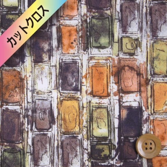 【サンドウオリジナルカラー】リバティ・ファブリックス タナローン124（Ian Rhodes イアン・ローズ）テラコッタオレンジ【3631162・J16A】カットクロス